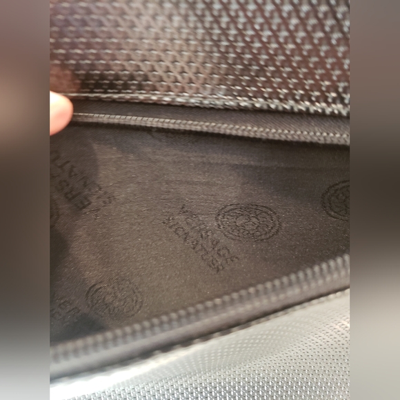 Classic Black Leather Long Strap Shoulder Bag with Silver Accents - Picture 5 of 12